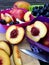 Fresh fruits with apples, nectarines and grapes