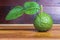 Fresh fruits bergamot on wood table