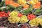 Fresh fruits on a market stall