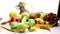 Fresh fruits.Mixed fruits background.