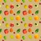 Fresh fruits seamless pattern as wallpaper website background
