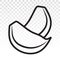 Fresh garlic cloves line art icon for apps and websites
