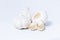 Fresh garlic herb food on a white background.This culinary ingredient adds natural flavor and aroma to your meals. Ideal for