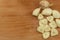 Fresh garlic on a wooden background. Traditional aromatic ingredients in food.