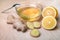 Fresh ginger, honey and lemon - the best medicine for colds