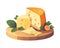 Fresh gourmet appetizer organic cheese