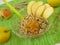 Fresh grain muesli with apple