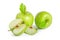 Fresh granny smith apples on white background