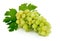 Fresh grape fruits with green leaves