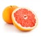 Fresh grapefruit fruit with cut