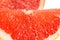 Fresh grapefruit slices closeup