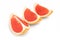 Fresh grapefruit wedge isolated on a white background