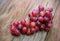 Fresh Grapes on a wooden table