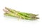 Fresh green asparagus spear isolated on white