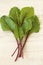 Fresh green baby beetroot leave