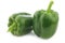 Fresh green bell peppers (capsicum)