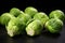 Fresh green brussel sprouts vegetable