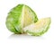 Fresh green cabbage with cut