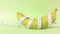 Fresh green fruits wrapped in a measuring tape.Concept of the goal to lose weight,the goal of diet