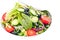 Fresh green mesclun salad close up