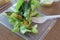 Fresh green oak leaf lettuce salad