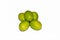 Fresh green Spondias mombin or Spondias dulcis Fruits on white background