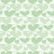 Fresh green transparent pastel hearts with watercolor grid texture. Seamless vector pattern on white background. Perfect