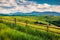 Fresh green view of Carpathians with Hoverla and Petros peaks on background.