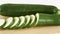 Fresh green zucchini vegetable
