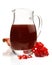 Fresh Grenadine Juice on white Background