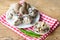 Fresh grey oyster mushroom on plate, cooked oyster mushroom for cooking food - processed food street mushroom package