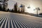Fresh groomed snow and ski lift chair in resort Jasna, Slovakia