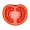 Fresh Half of Red Tomato, Ripe Organic Healthy Vegetable Vector Illustration