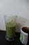 fresh health green smoothie made of spinach