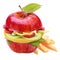 Fresh healthy apple burger or sandwich