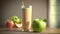 Fresh Healthy Apple Fruit Smoothie Generative AI
