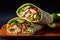 Fresh and Healthy Avocado Chicken Salad Wraps: A Delicious and Nutritious Meal Option. created with Generative AI