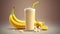 Fresh Healthy Banana Fruit Smoothie Generative AI