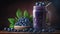 Fresh Healthy Blueberry Fruit Smoothie Generative AI