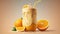 Fresh Healthy Orange Fruit Smoothie Generative AI
