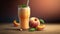 Fresh Healthy Peach Fruit Smoothie Generative AI