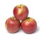 Fresh healthy Pink Lady apples on white background