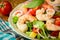 Fresh and healthy shrimp salad