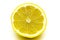 Fresh healthy slice yellow lemon lime isolated on white background