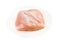 Fresh heart shaped skinless chicken breast meat on a plate