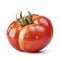 Fresh heirloom tomato isolated on a white background