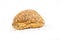 Fresh Homemade bread grain diet for health food from natural flour, good for everyone`s breakfast on a white background