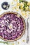 Fresh homemade creamy blueberry tart