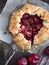 Fresh homemade plum galette