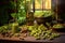 fresh hops on a wooden table with beer ingredients